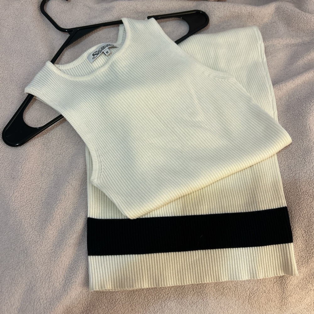 White colored long bodycon midi dress